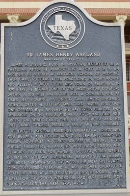 Dr. James Henry Wayland Marker image. Click for full size.