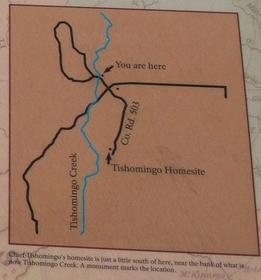Chief Tishomingo Marker Map image. Click for full size.