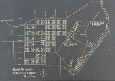 Diagram of Heart Mountain Relocation Center image. Click for full size.