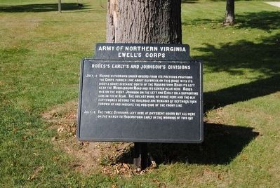 Ewell's Corps Marker. Click for full size. Ewell's Corps Marker image. Click for full size.