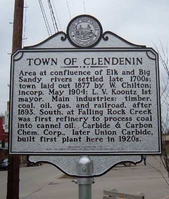 Town of Clendenin side of marker image. Click for full size.