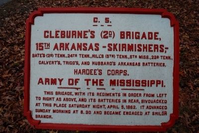 Cleburne's (2d) Brigade Marker image. Click for full size.