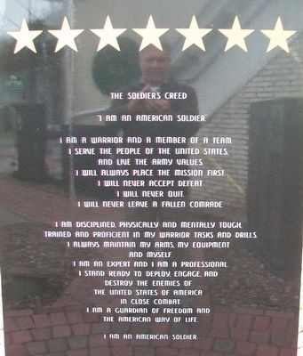 <i>The Soldier's Creed</i> on SSG Ryan S. Ostrom Monument image. Click for full size.