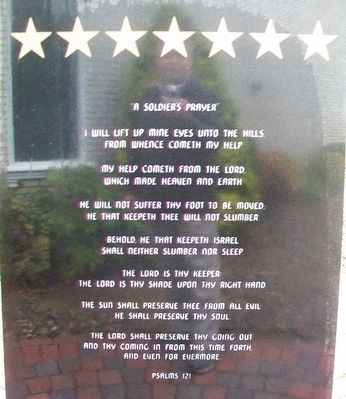<i>"A Soldier's Prayer"</i> on SSG Ryan S. Ostrom Monument image. Click for full size.