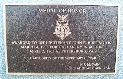 1st Lieutenant John E. Buffington Marker image. Click for full size.