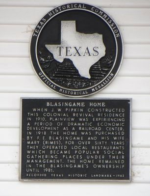 Blasingame Home Marker image. Click for full size.