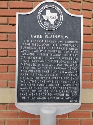 Site of Lake Plainview Marker image. Click for full size.