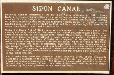 Sidon Canal Marker image. Click for full size.