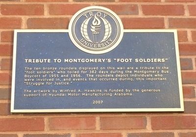 Tribute to Montgomery's "Foot Soldiers" Marker image. Click for full size.