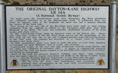 The Original Dayton-Kane Highway Marker image. Click for full size.
