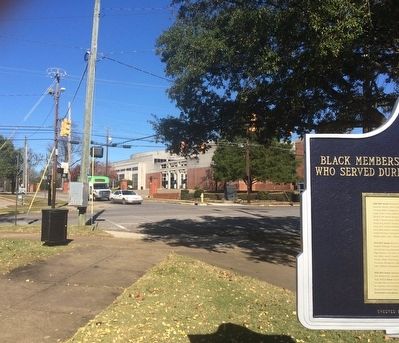 View of marker looking at Tullibody Drive/Jackson Street/University Drive North intersection. image. Click for full size.