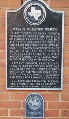 Marvin Methodist Church Marker image. Click for full size.