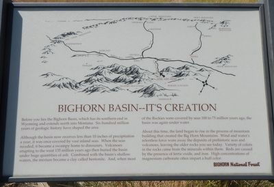 Bighorn Basin -- It's Creation Marker image. Click for full size.