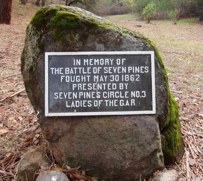 Battle of Seven Pines Memorial Marker. Click for full size. Battle of Seven Pines Memorial Marker image. Click for full size.