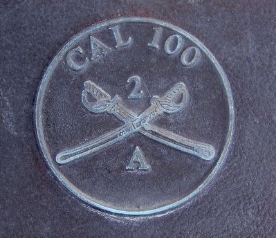 Cal 100 Hat Brass (as depicted on marker) image. Click for full size.