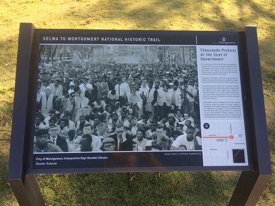 Thousands Protest at the Seat of Government Marker. Click for full size. Thousands Protest at the Seat of Government Marker image. Click for full size.