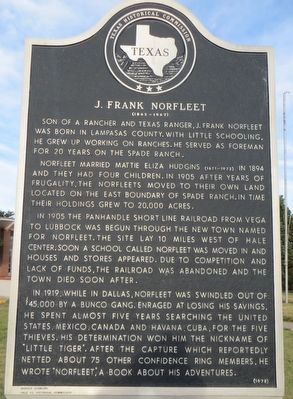 J. Frank Norfleet Marker image. Click for full size.