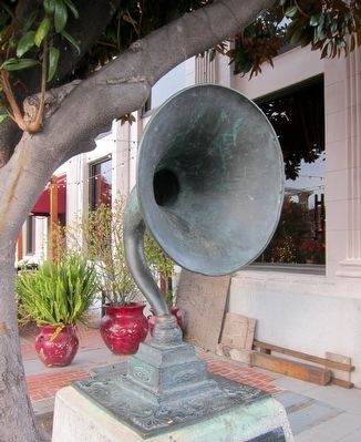 Closeup of Loudspeaker Sculpture Above the Marker image. Click for full size.