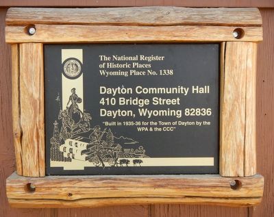 Dayton Community Hall Marker image. Click for full size.