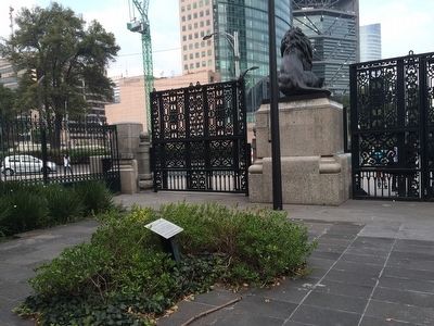 The Lion Entrance to Chapultepec Park Marker. Click for full size. The Lion Entrance to Chapultepec Park Marker image. Click for full size.