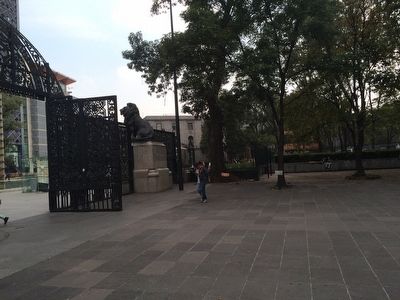 The Lion Entrance to Chapultepec Park Marker. Click for full size. The Lion Entrance to Chapultepec Park Marker image. Click for full size.