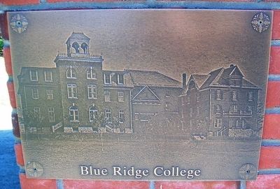 Blue Ridge College Image on Bell Monument. Click for full size. Blue Ridge College Image on Bell Monument image. Click for full size.