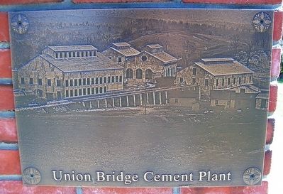 Union Bridge Cement Plant on Blue Ridge College Bell Monument. Click for full size. Union Bridge Cement Plant on Blue Ridge College Bell Monument image. Click for full size.