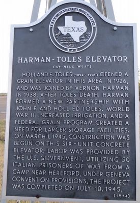 Harman-Toles Elevator Marker image. Click for full size.