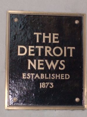 The Detroit News plaque image. Click for full size.