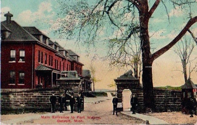<i>Main Entrance to Fort Wayne, Detroit, Mich.</i> image. Click for full size.