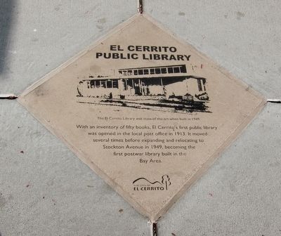 El Cerrito Public Library Marker. Click for full size. El Cerrito Public Library Marker image. Click for full size.