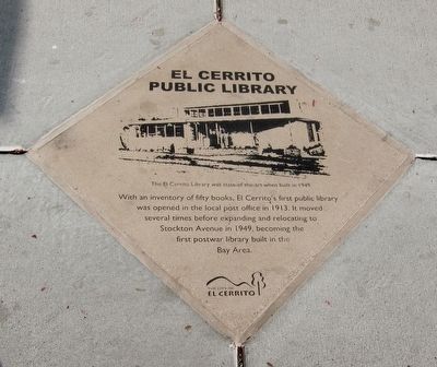 El Cerrito Public Library Marker image. Click for full size.