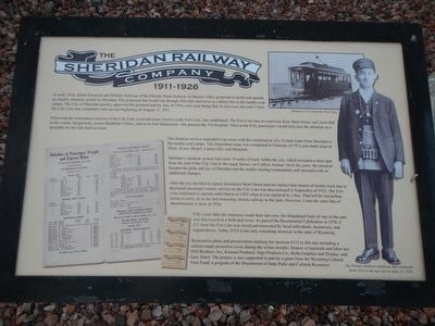 The Sheridan Railway Company Marker image. Click for full size.