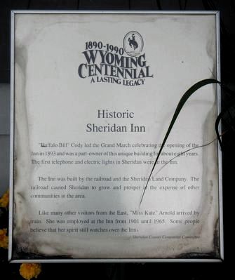 Historic Sheridan Inn Marker image. Click for full size.