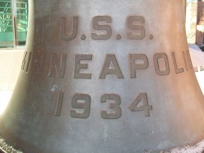 USS Minneapolis (CA-36) Bell Detail. Click for full size. USS Minneapolis (CA-36) Bell Detail image. Click for full size.