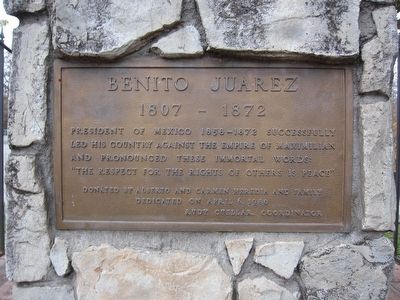Benito Juarez Marker image. Click for full size.
