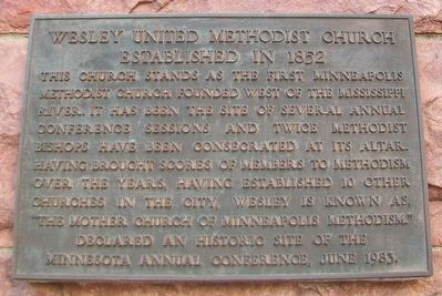 Wesley United Methodist Church Marker. Click for full size. Wesley United Methodist Church Marker image. Click for full size.