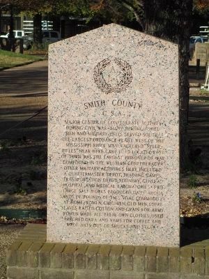 Smith County C.S.A. Marker (east face) image. Click for full size.