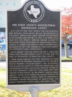 The First County Agricultural Extension Agent Marker image. Click for full size.