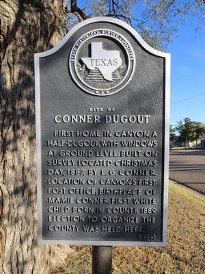 Site of Conner Dugout Marker. Click for full size. Site of Conner Dugout Marker image. Click for full size.