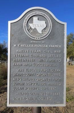 W. F. Heller, Pioneer Farmer Marker image. Click for full size.