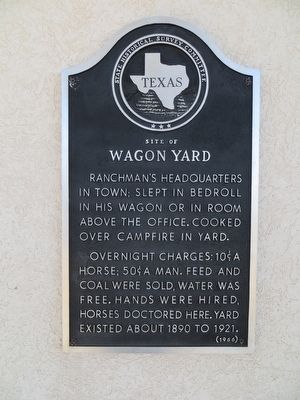 Site of Wagon Yard Marker image. Click for full size.
