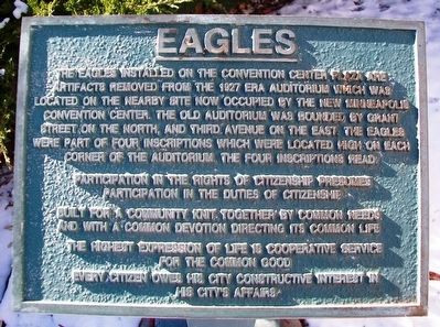Eagles Marker. Click for full size. Eagles Marker image. Click for full size.