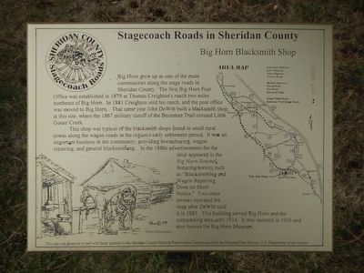 Big Horn Blacksmith Shop Marker. Click for full size. Big Horn Blacksmith Shop Marker image. Click for full size.