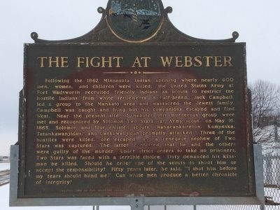The Fight at Webster Marker image. Click for full size.