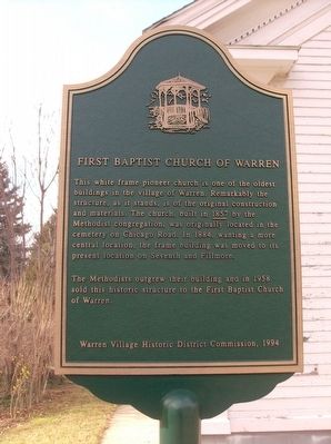 First Baptist Church of Warren Marker image. Click for full size.