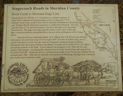 Rock Creek to Montana Stage Line Marker image. Click for full size.