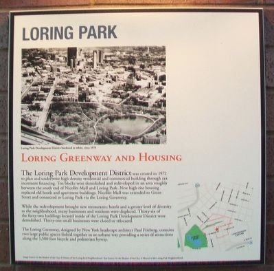 Loring Park: Loring Greenway and Housing Marker image. Click for full size.
