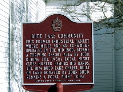 Budd Lake Community Marker image. Click for full size.