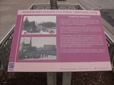Woodward Avenue Cultural Heritage Tour - Campus Martius Marker image. Click for full size.